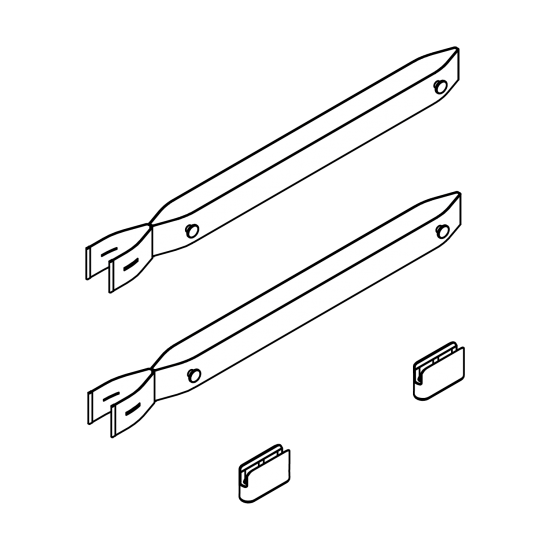Snowsound Pli elastiek, schematische voorstelling van de elastische banden voor het koppelen van akoestische schermen