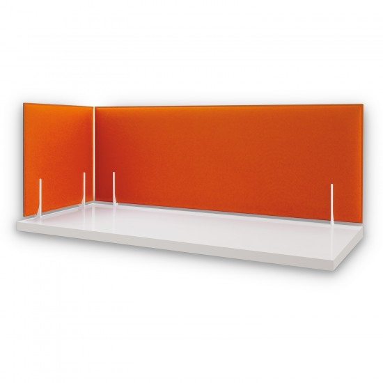 Snowsound Minimal, bureauscherm hoekopstelling kleur Oranje