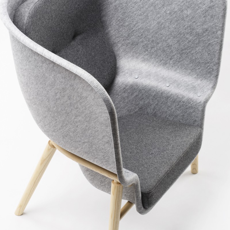 POD Privacy Chair, close-up van akoestische stoel