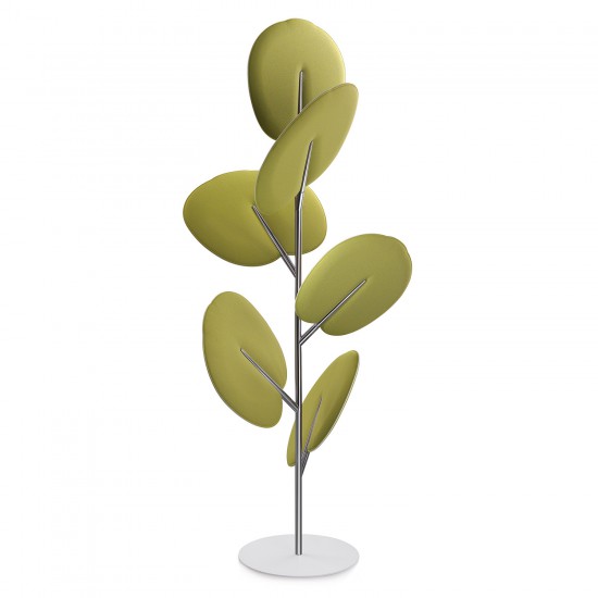 Snowsound Botanica Totem, vrijstaand akoestisch object met zes groene 'bladeren'