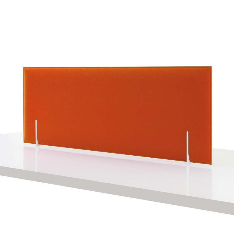 Snowsound Minimal, bureauscherm scheiding van werkplekken, kleur Oranje