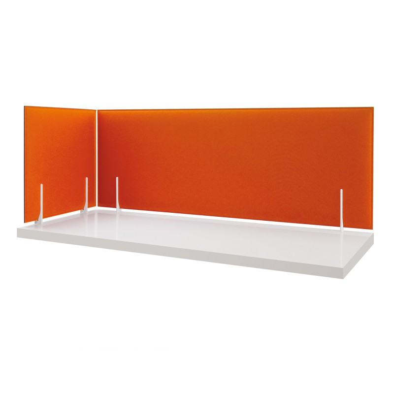 Snowsound Minimal, bureauscherm hoekopstelling kleur Oranje