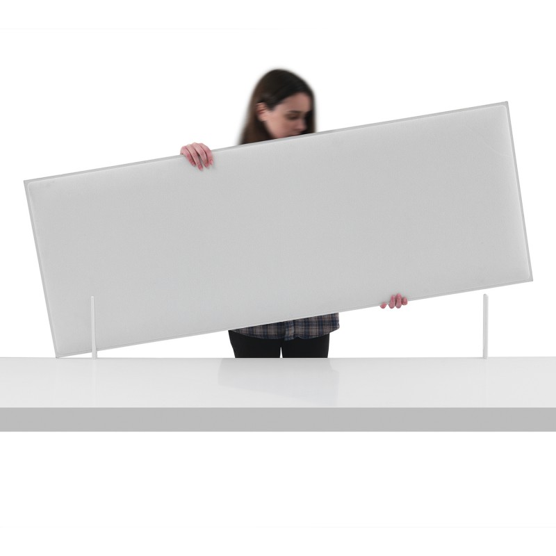 Snowsound Minimal, bureauscherm, plaatsing in steunen, kleur Wit
