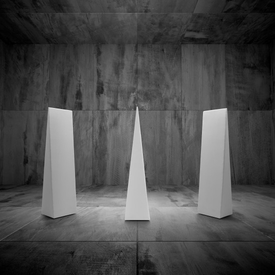 Snowsound Obelisco, vrijstaand geluidsabsorberend objecten (drie stuks)